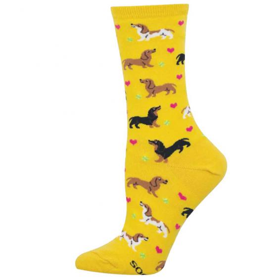 Socksmith Doxie Love Yellow (Women's)