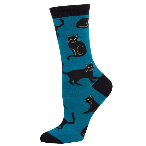 Socksmith Black Cat Sock Blue (Women's)