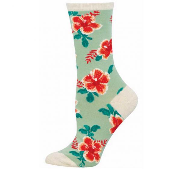 Socksmith Hibiscus Bloom Mint (Women's) Socksmith Hibiscus Bloom Mint (Women's)