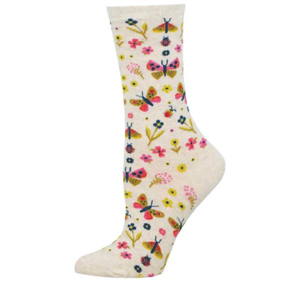 Socksmith Butterfly Floral Ivory Heather (Women's) Socksmith Butterfly Floral Ivory Heather (Women's)