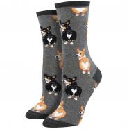 Socksmith Corgi Butt Charcoal Heather (Women's)