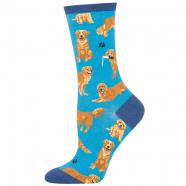 Socksmith Golden Retrievers Blue (Women's)