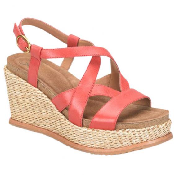 Sofft Devyn Wedge Sandal Red Coral (Women's)