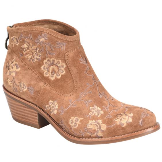 Sofft Aisley Ankle Boot Brown Floral Embroidery (Women's)