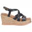 Sofft Devyn Wedge Sandal Black (Women's) 1