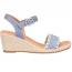 Sofft Inez Wedge Sandal Zente Blue (Women's) 1