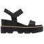 Sorel Joanie IV Y Strap Wedge Sandal Black/ Sea Salt (Women's) 1