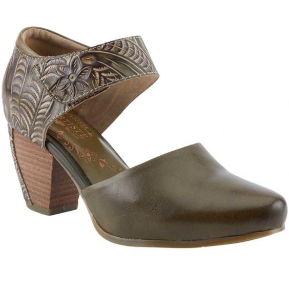 L'Artiste by Spring Step Toolie Mary-Jane Heel Olive (Women's)