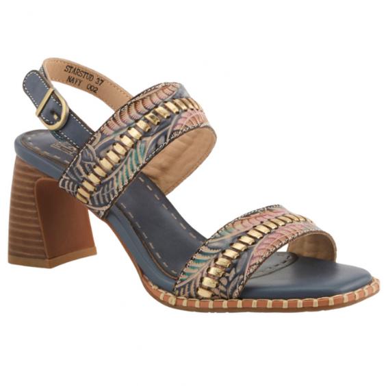 L'Artiste by Spring Step Starstud Heeled Sandal Blue Multi (Women's)