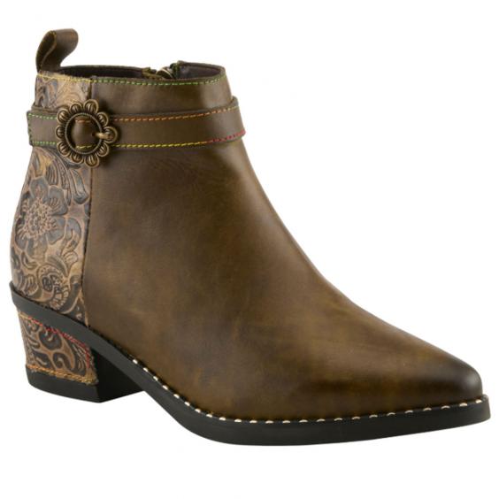 L'Artiste by Spring Step Acree Olive Green Bootie (Women's)
