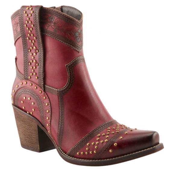 L'Artiste by Spring Step Saddleup Bootie Dark Red Multi (Women's)