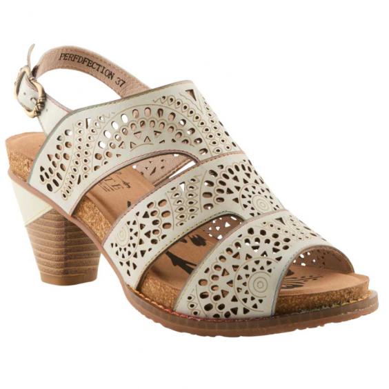 L'Artiste by Spring Step Perfdfection Heeled Sandal Bone (Women's)