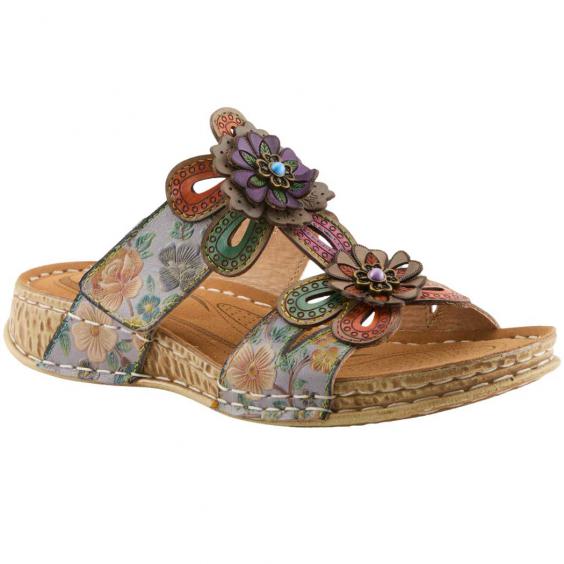 L'Artiste by Spring Step Beaudie Artisan Sandal Grey Multi (Women's) L'Artiste by Spring Step Beaudie Artisan Sandal Grey Multi (Women's)