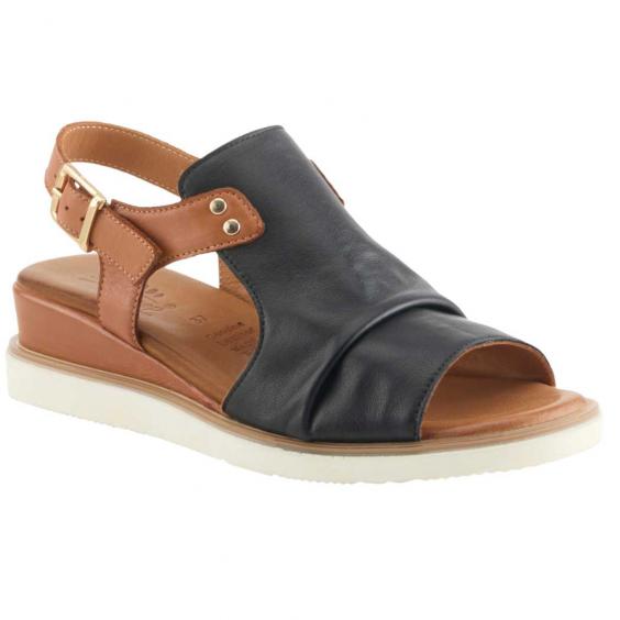 Spring Step Locals Wedge Sandal Black Multi (Women's)