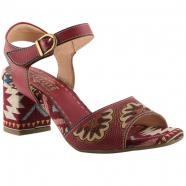 L'Artiste by Spring Step Sassyclass Heeled Sandal Red Multi (Women's)