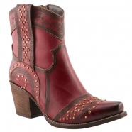 L'Artiste by Spring Step Saddleup Bootie Dark Red Multi (Women's)