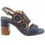 L'Artiste by Spring Step Pinwheel Heeled Sandal Blue (Women's) 1