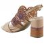 L'Artiste by Spring Step Pinwheel Heeled Sandal Beige (Women's) 5