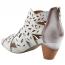 L'Artiste by Spring Step Icon Heeled Bootie Off White (Women's) 5