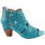 L'Artiste by Spring Step Icon Heeled Bootie Turquoise (Women's) 1