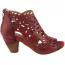 L'Artiste by Spring Step Icon Heeled Bootie Red (Women's) 1