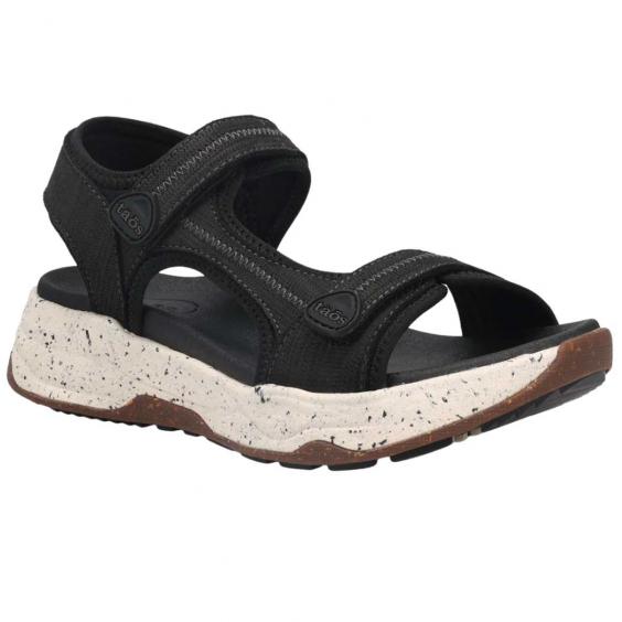 Taos Super Side Sandal Black Emboss (Women's)