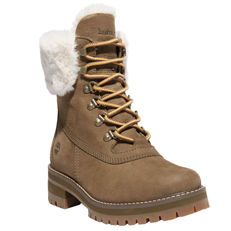 Timberland Courmayeur Valley 6'' Waterproof Faux Fur Olive-Now on sale!