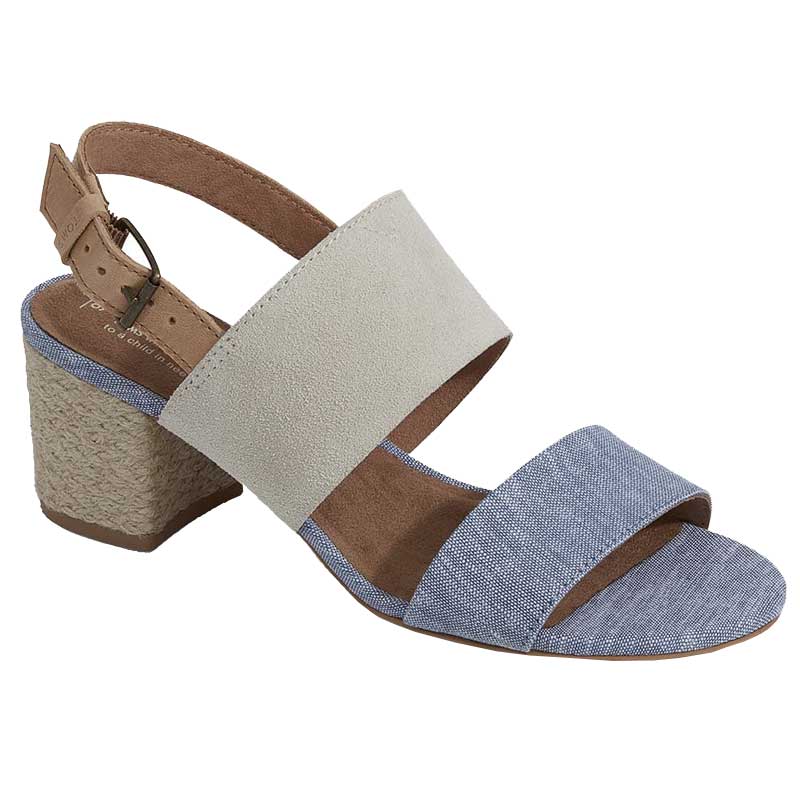 TOMS Shoes Poppy Birch/ Blue Chambray 