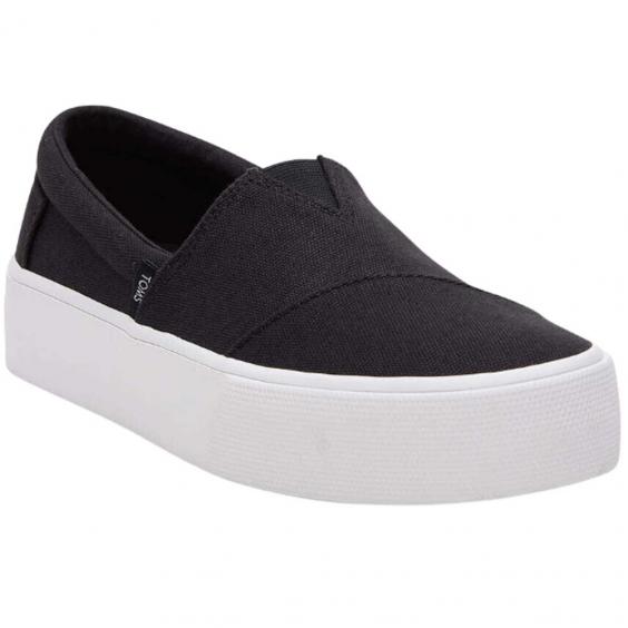 TOMS Shoes Fenix Platform Slip-On Black (Women's)