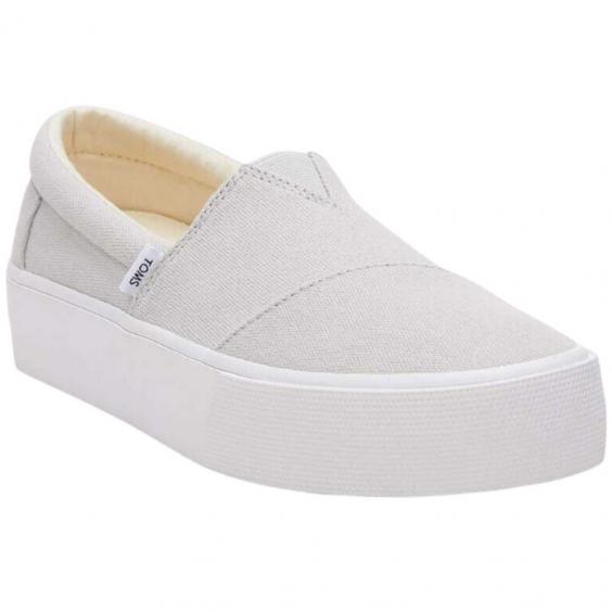 TOMS Shoes Fenix Platform Slip-On Grey (Women's)
