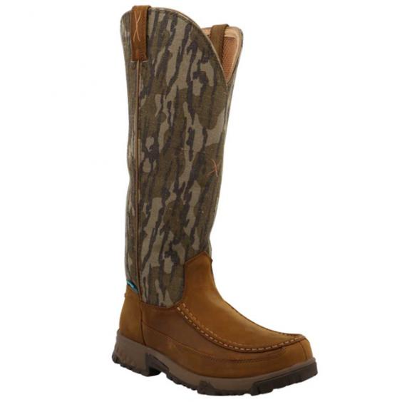 Twisted X 17'' Snake Boot/ Mossy Oak Bottomland Camo & Brown (Men's) 
