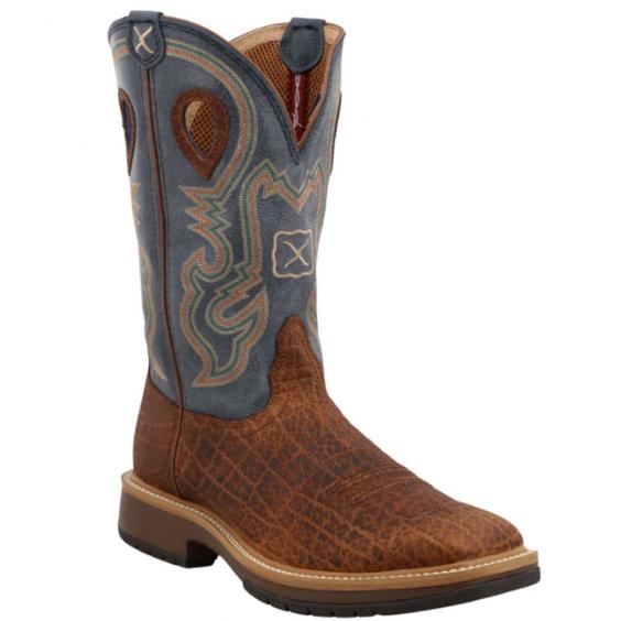 Twisted X 12'' Horseman/ Distressed Saddle & Peacock (Men's)