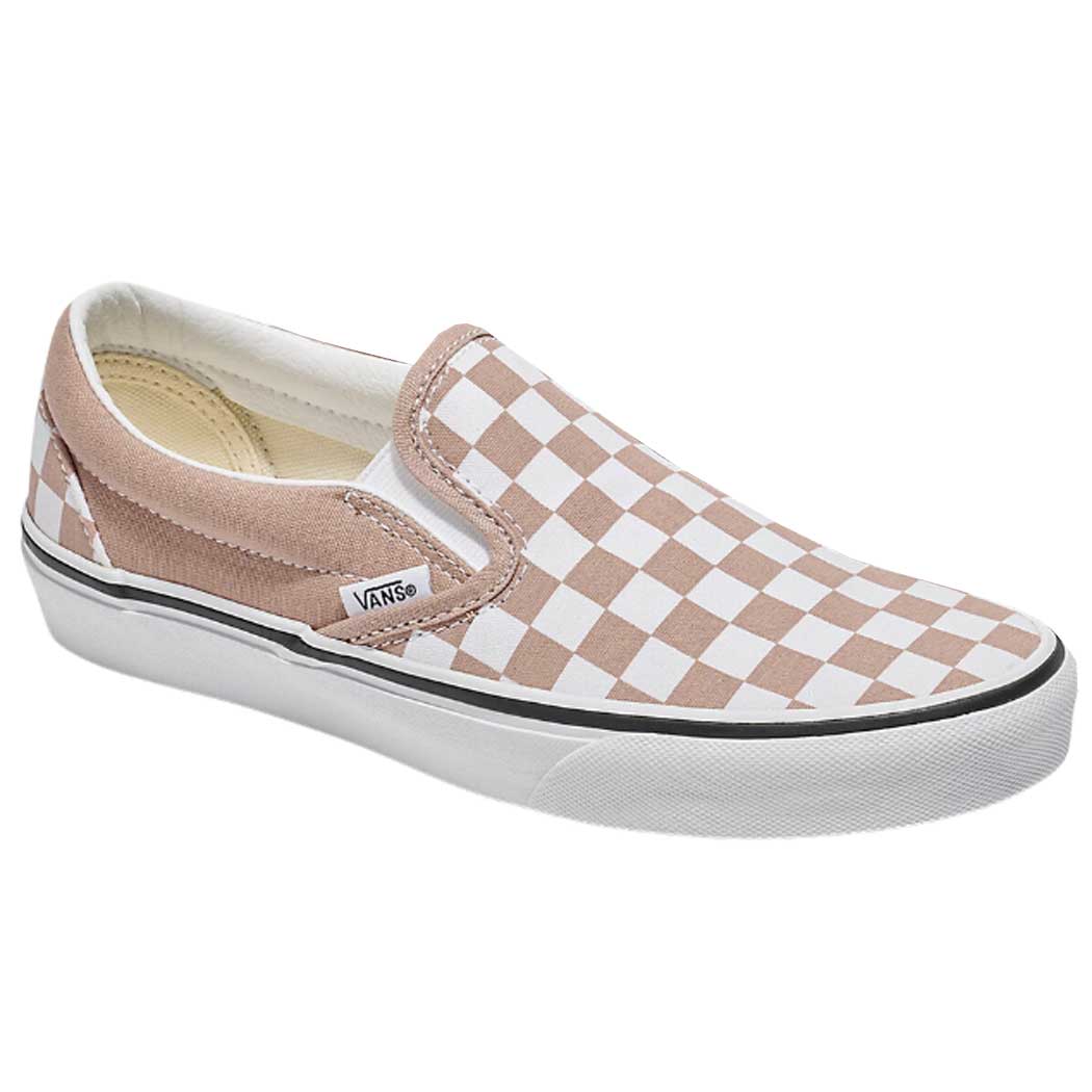 vans checkered rose slip on