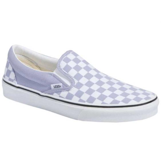 Vans Classic Slip-On Checkerboard Languid Lavender/ True White VN000XG8ARV (Women's)