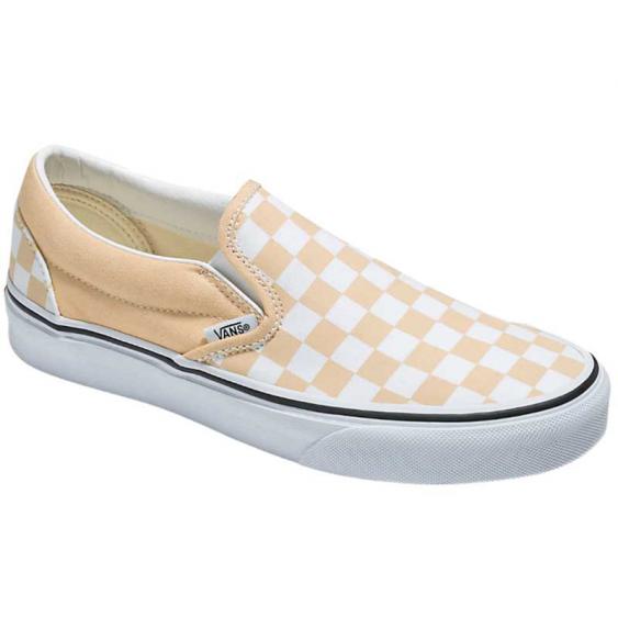 Vans Classic Slip-On Color Theory Checkerboard Honey Peach VN0A7Q5DBLP (Women's)