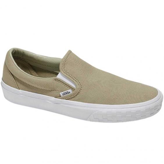 Vans Classic Slip On Sneaker Check Bumper Khaki Women s