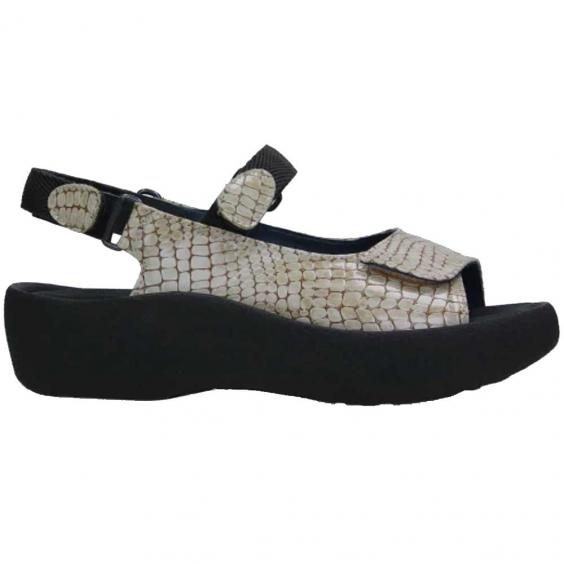 Wolky Jewel Sandal Beige Mini Croco Leather 0320467390 (Women's)
