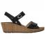 Wolky Sanibel Wedge Sandal Black Viagretta Leather (Women's) 1