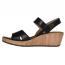 Wolky Sanibel Wedge Sandal Black Viagretta Leather (Women's) 2