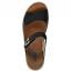 Wolky Sanibel Wedge Sandal Black Viagretta Leather (Women's) 3