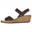Wolky Sanibel Wedge Sandal Cedar Brown Leather (Women's) 2