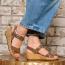 Wolky Sanibel Wedge Sandal Cedar Brown Leather (Women's) 5
